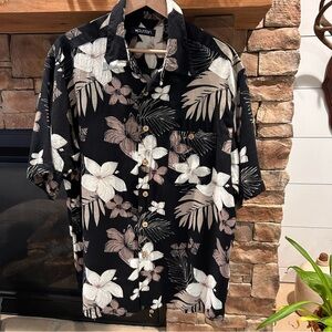 ✨Puritan Floral Men's Hawaiian Vintage Shirt size L (42/44)